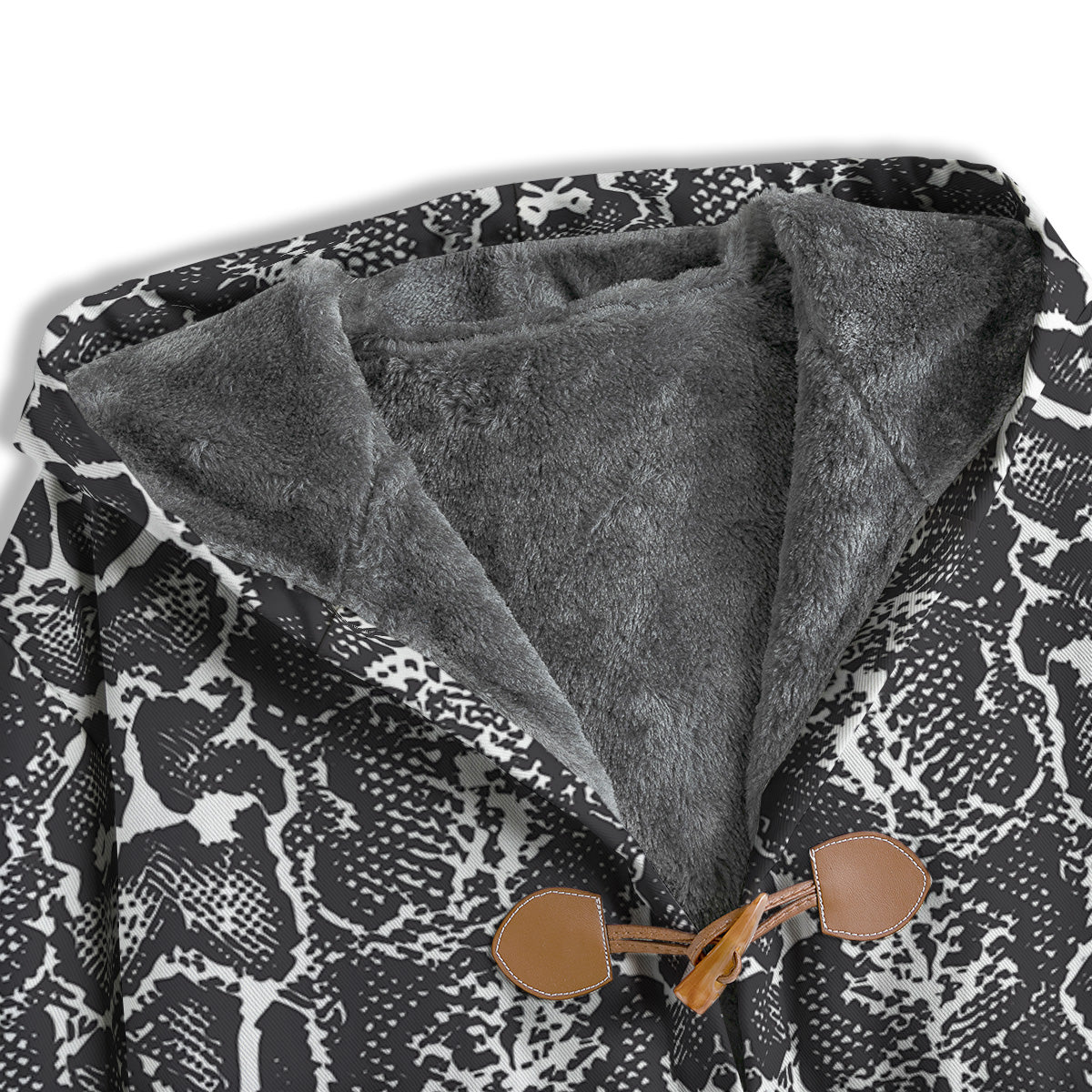 Snakeskin Black Print Men's Windbreaker Jacket-grizzshop