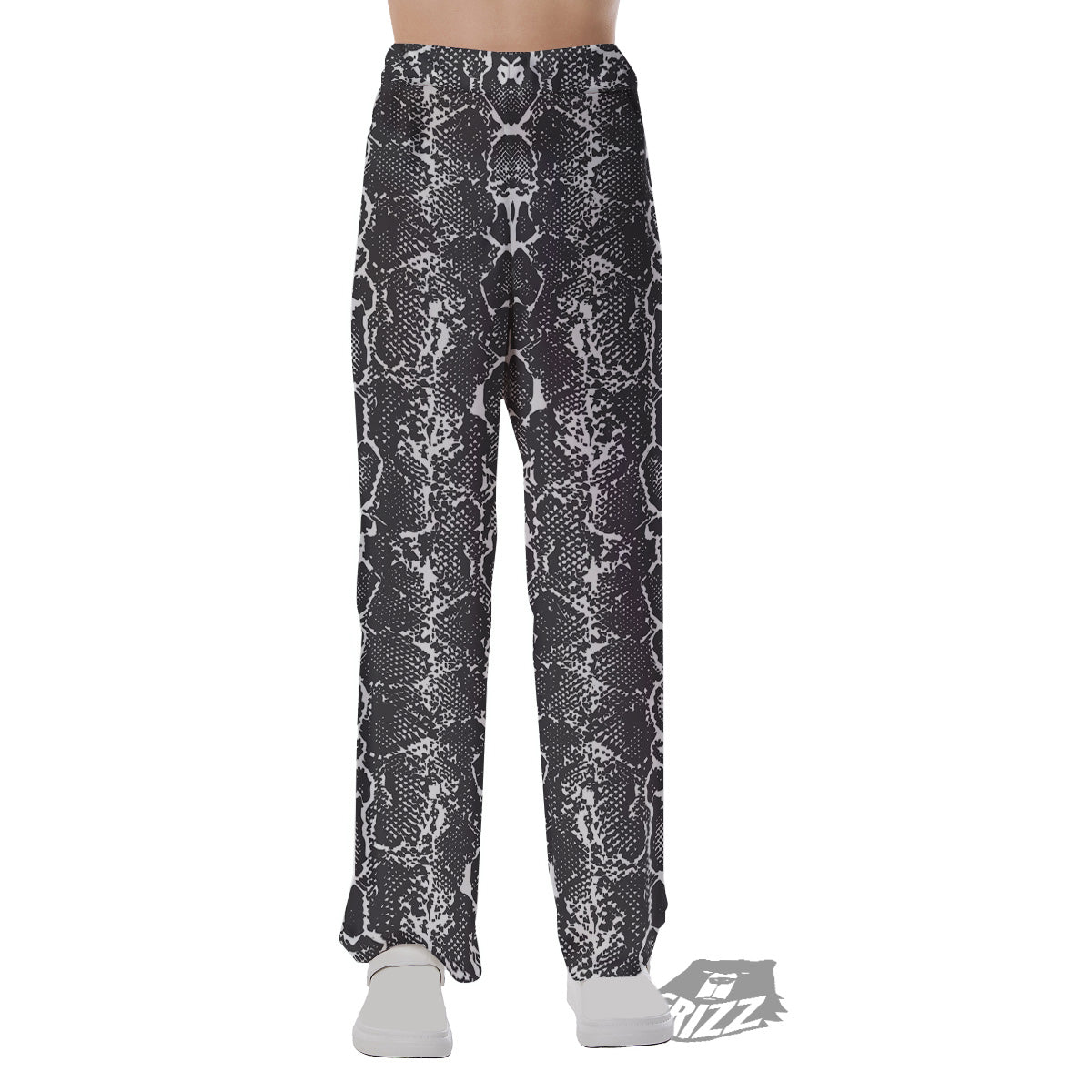 Snakeskin Black Print Pajama Pants-grizzshop