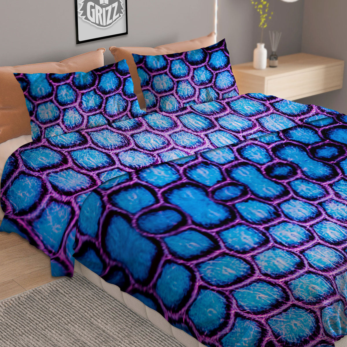 Spiritual Vishuddha Chakra Print Duvet Cover Bedding Set