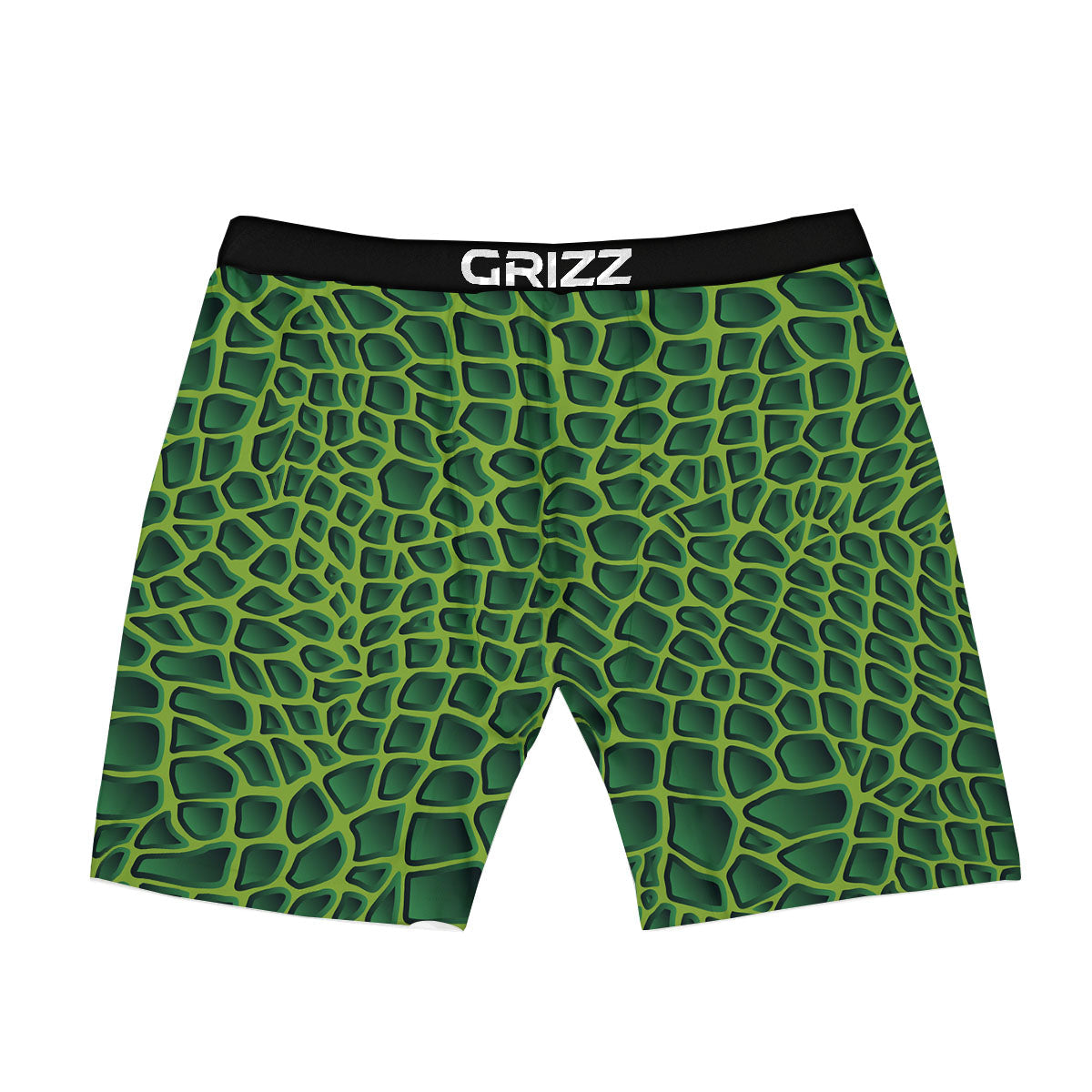 Snakeskin Green Print Boxer Briefs-grizzshop