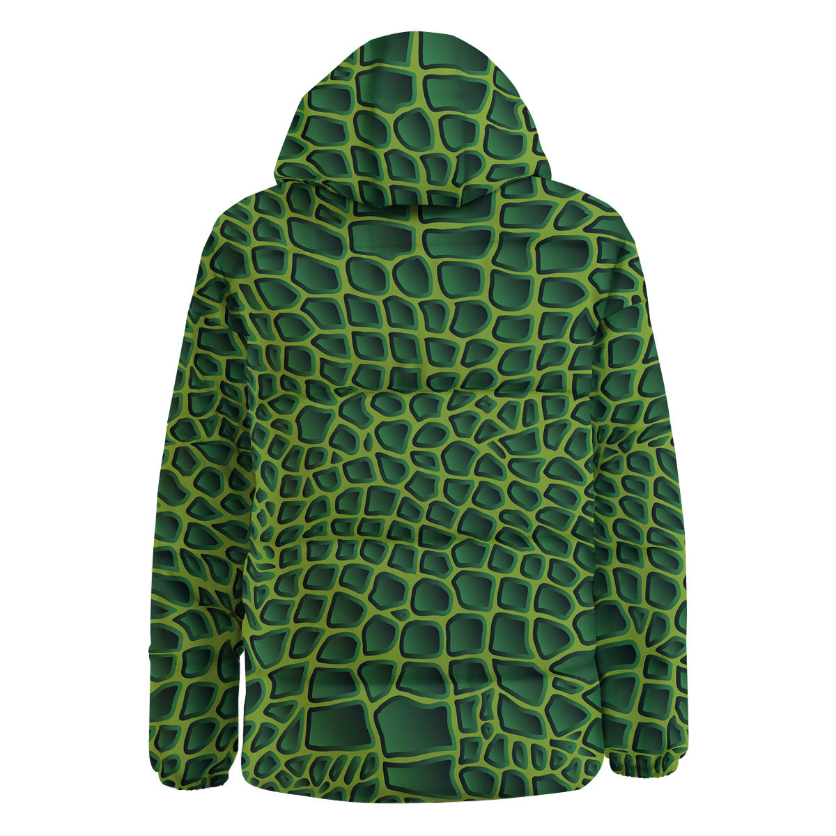 Snakeskin Green Print Down Jacket-grizzshop