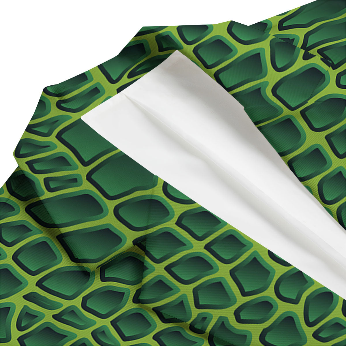 Snakeskin Green Print Men's Blazer-grizzshop