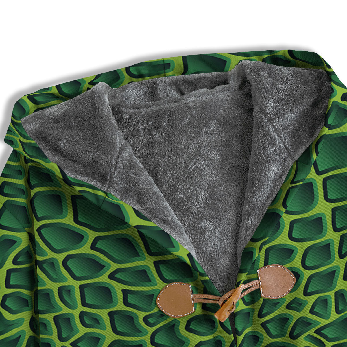 Snakeskin Green Print Men's Windbreaker Jacket-grizzshop