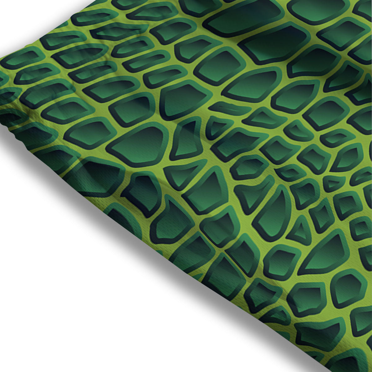 Snakeskin Green Print Mesh Shorts