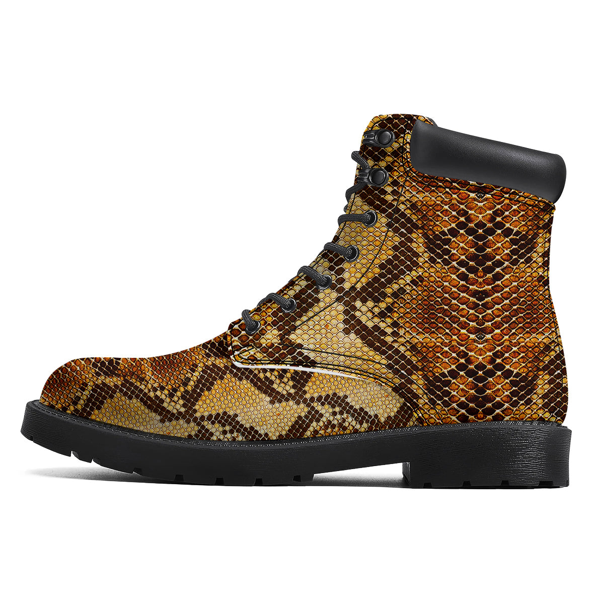 Snakeskin Leathers Print Boots-grizzshop