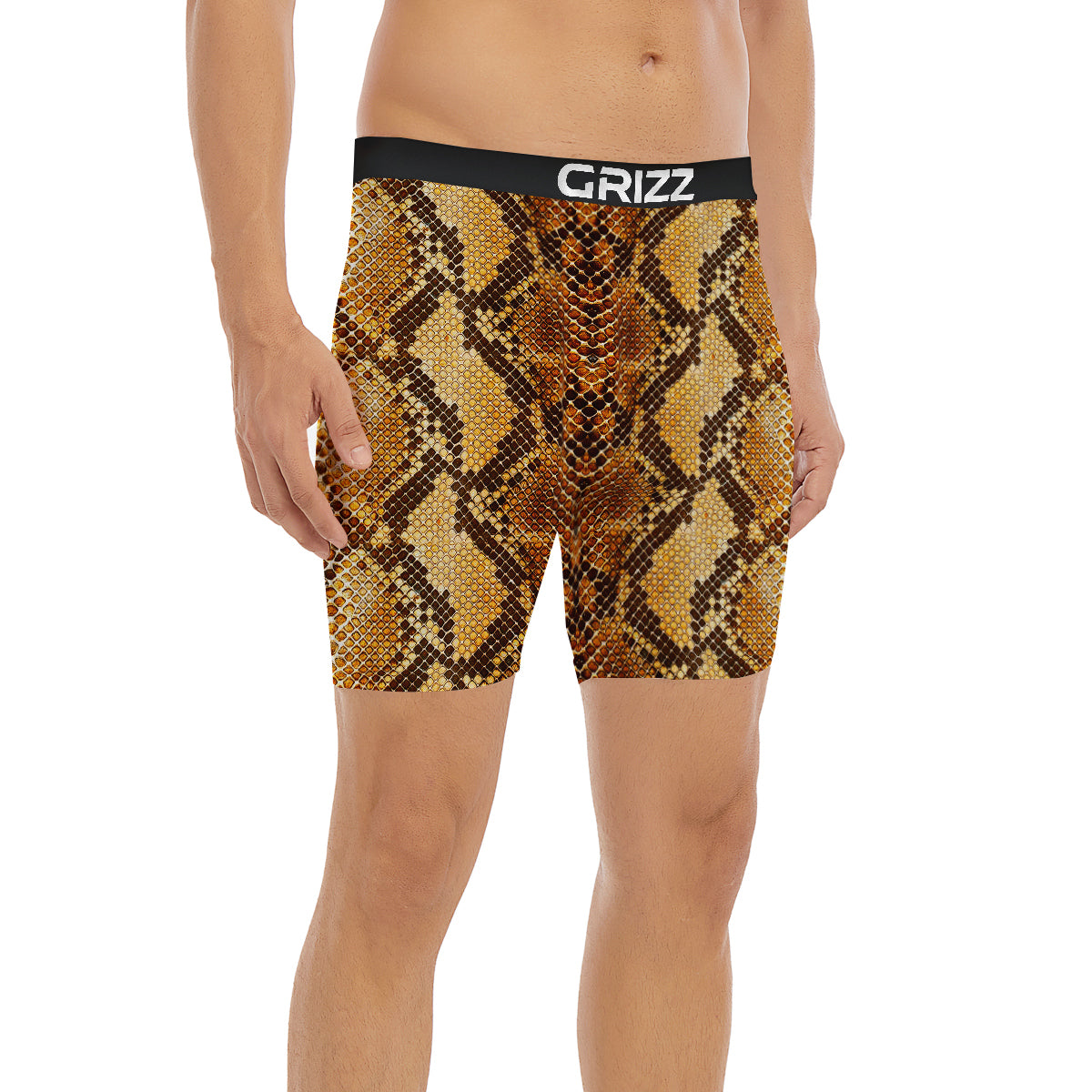 Snakeskin Leathers Print Boxer Briefs-grizzshop