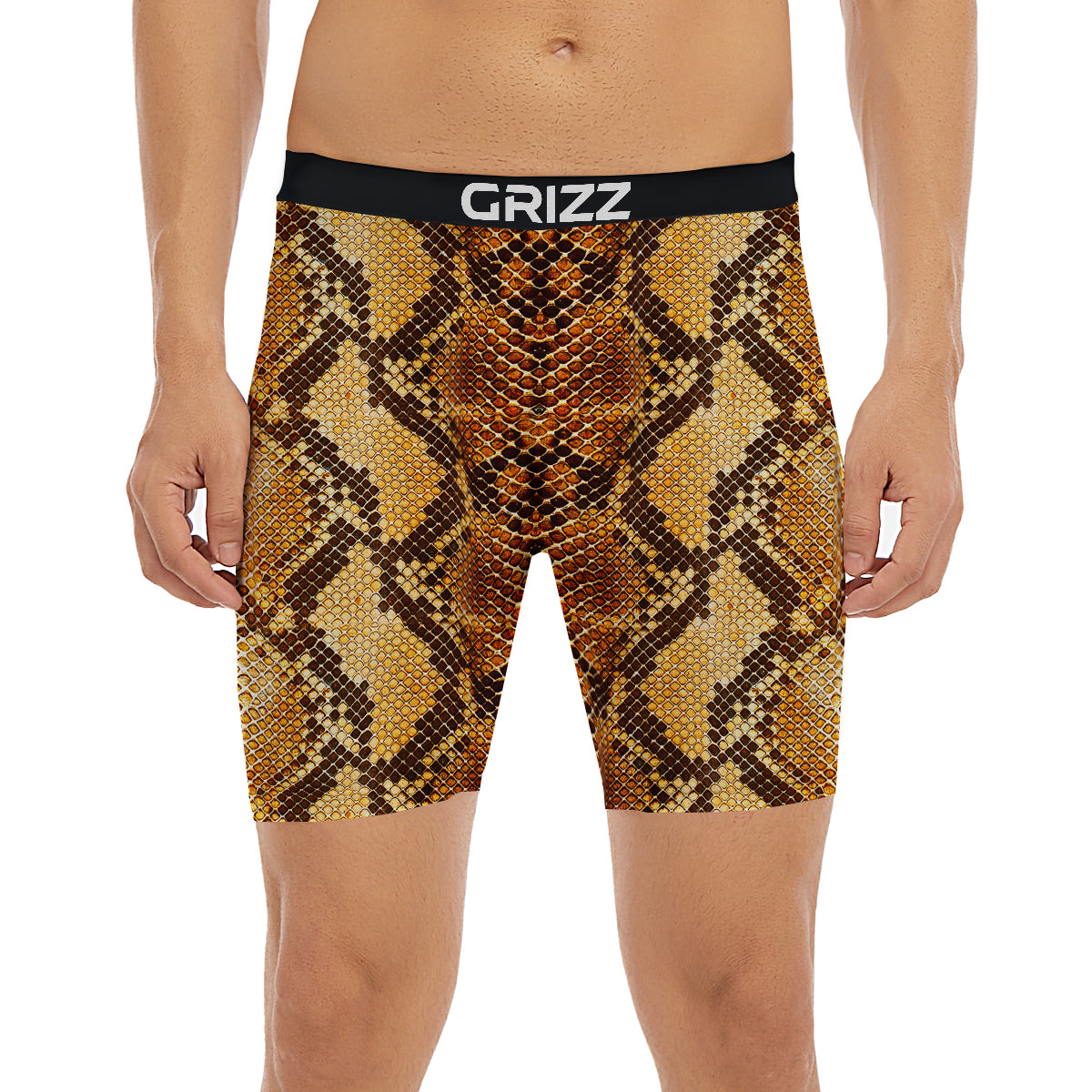 Snakeskin Leathers Print Boxer Briefs-grizzshop