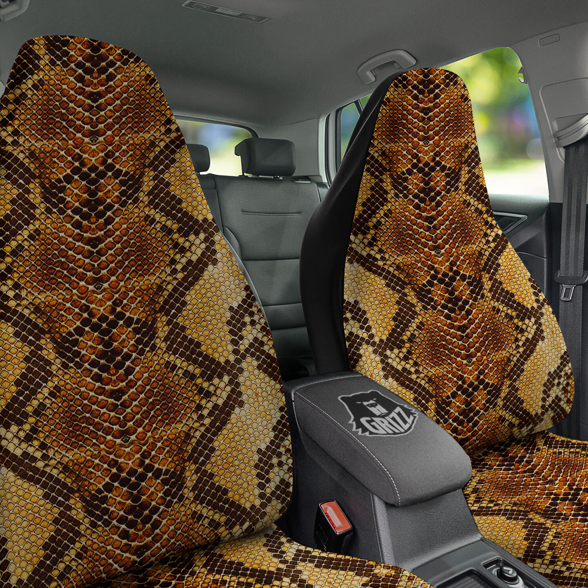 Snakeskin Leathers Print Car Seat Covers-grizzshop