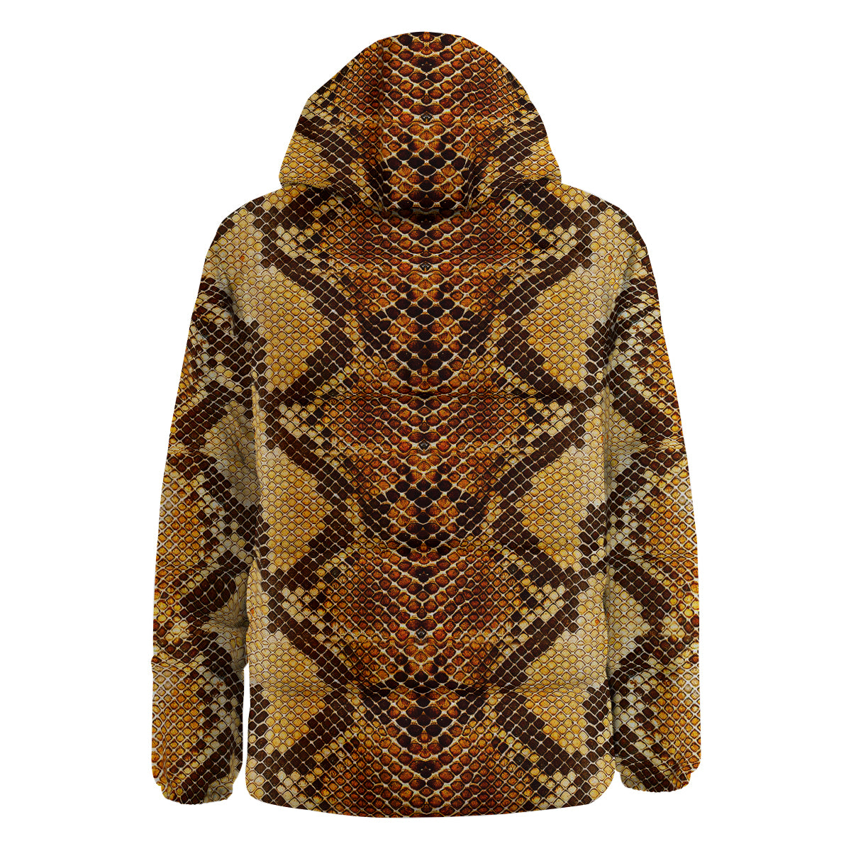 Snakeskin Leathers Print Down Jacket-grizzshop