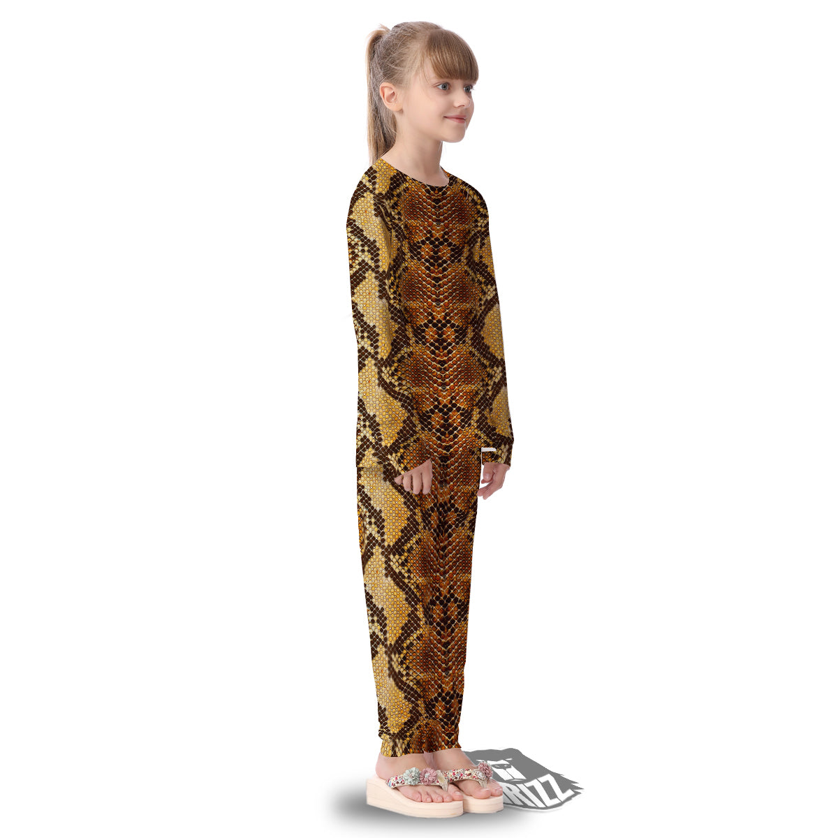 Snakeskin Leathers Print Kid's Pajamas-grizzshop