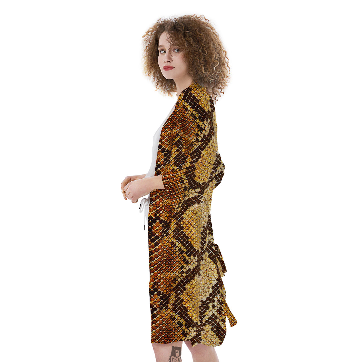 Snakeskin Leathers Print Kimono-grizzshop