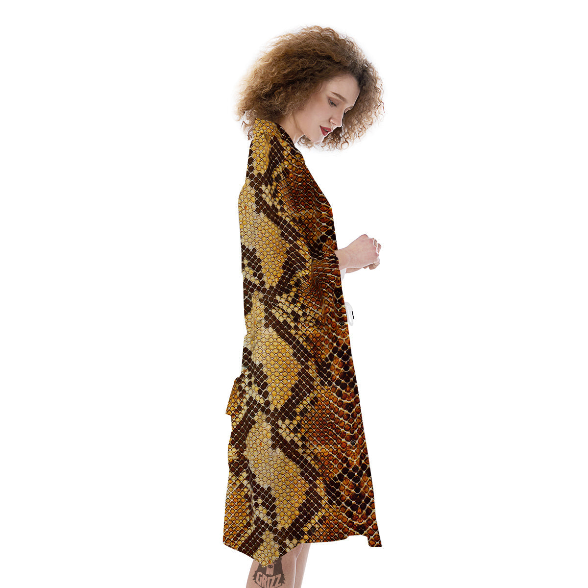 Snakeskin Leathers Print Kimono-grizzshop