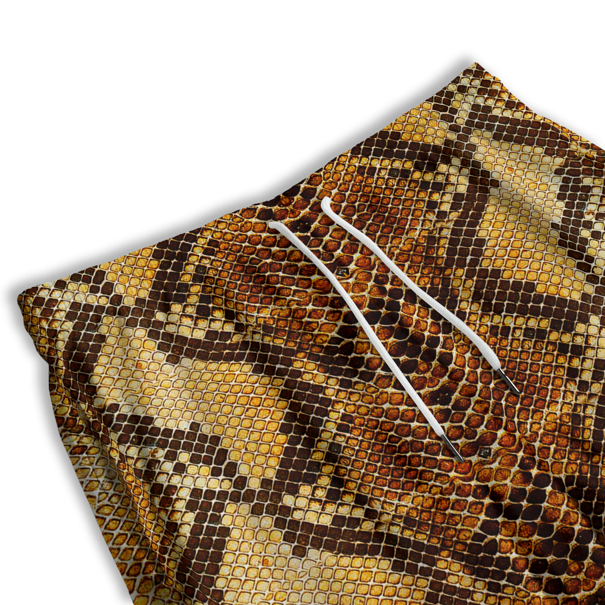 Snakeskin Leathers Print Men's Athletic Shorts
