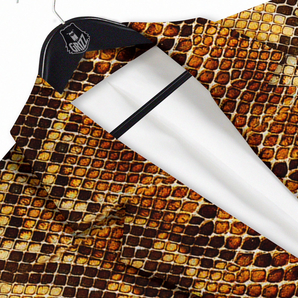 Snakeskin Leathers Print Men's Sport Coat-grizzshop