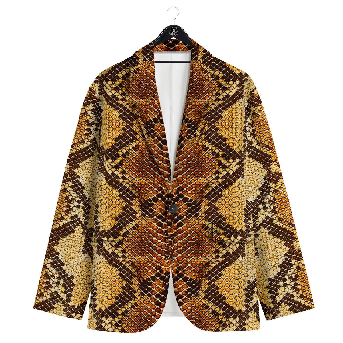 Snakeskin Leathers Print Men's Sport Coat-grizzshop