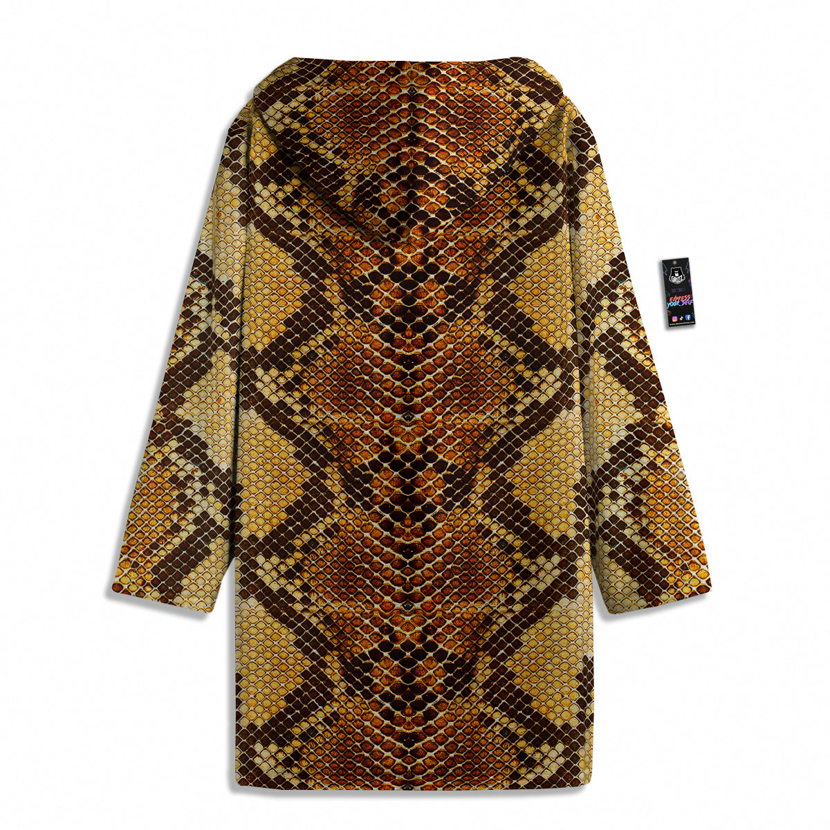 Snakeskin Leathers Print Men's Windbreaker Jacket-grizzshop