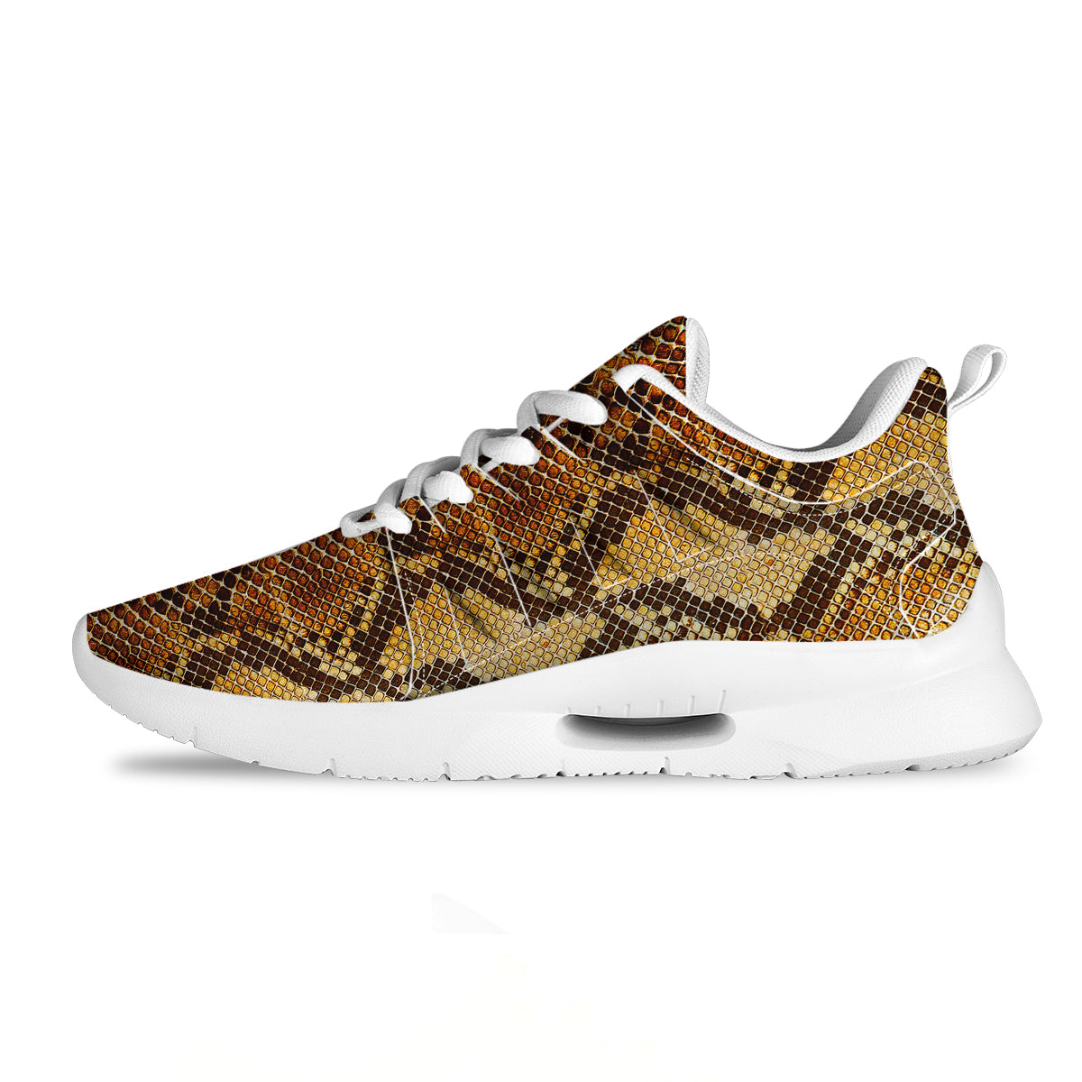Snakeskin Leathers Print Tennis Shoes-grizzshop