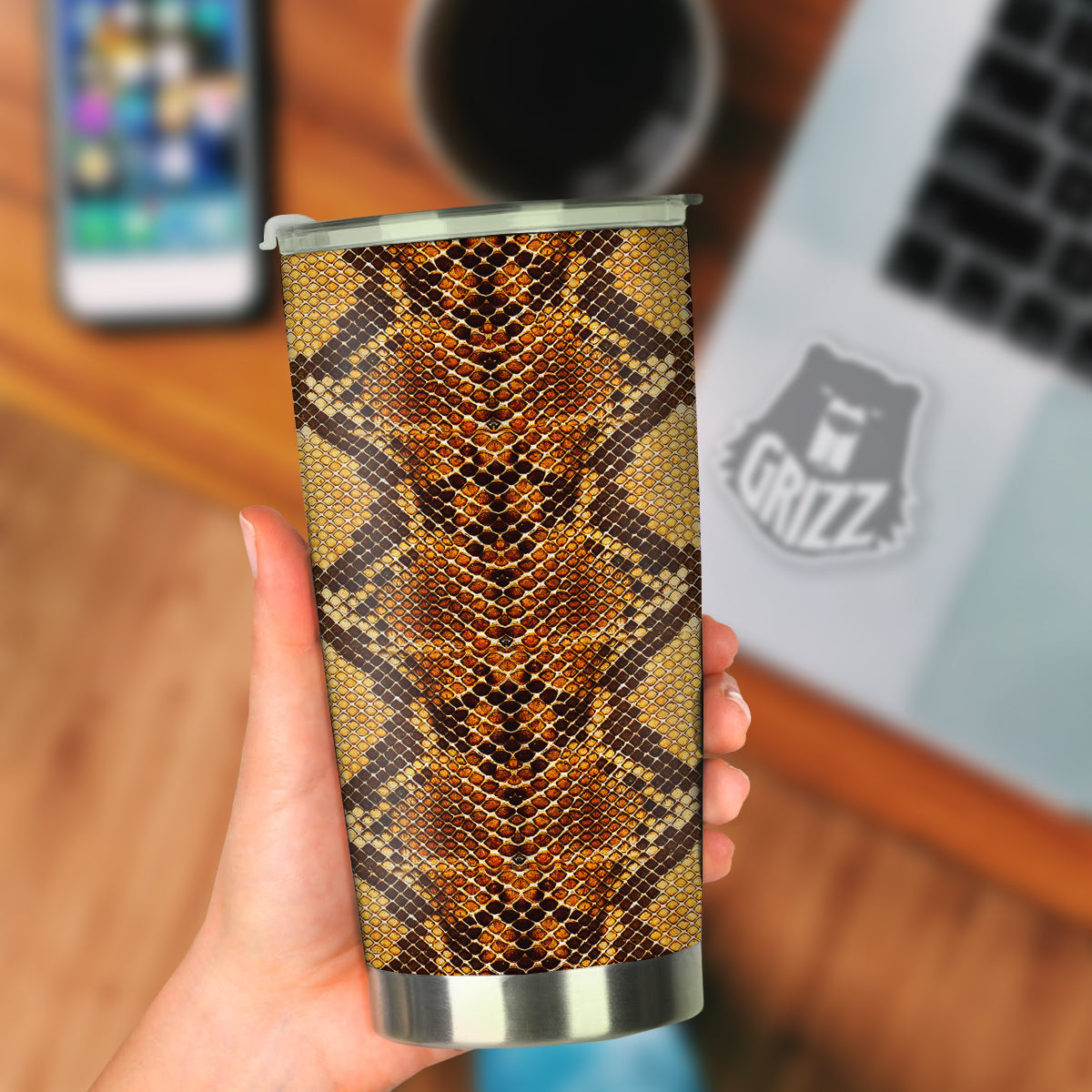 Snakeskin Leathers Print Tumbler-grizzshop