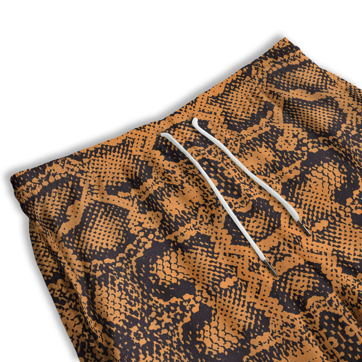 Snakeskin Orange Print Pattern Men's Athletic Shorts