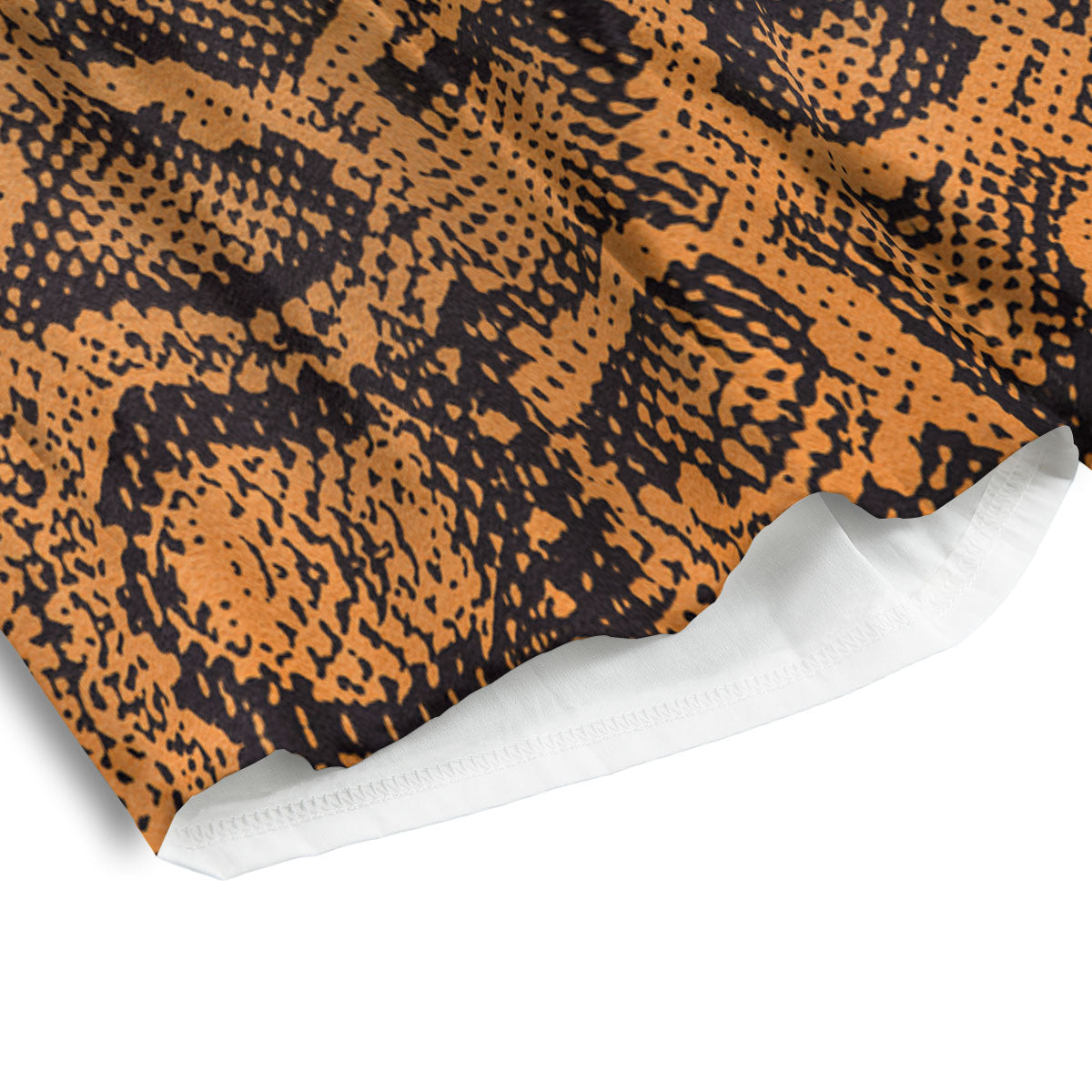 Snakeskin Orange Print Pattern Men's Athletic Shorts