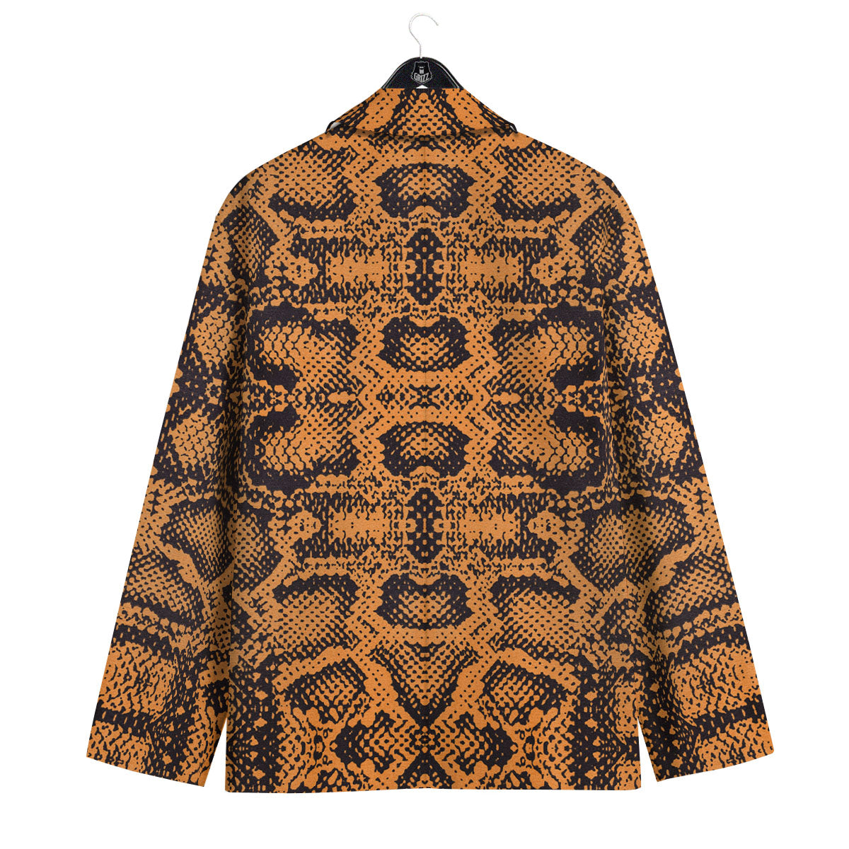 Snakeskin Orange Print Pattern Men's Sport Coat-grizzshop