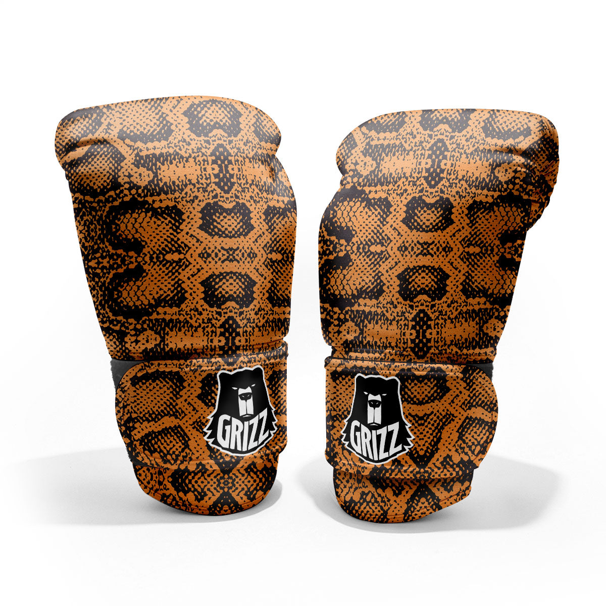 Snakeskin Orange Print Pattern Pro Boxing Glove