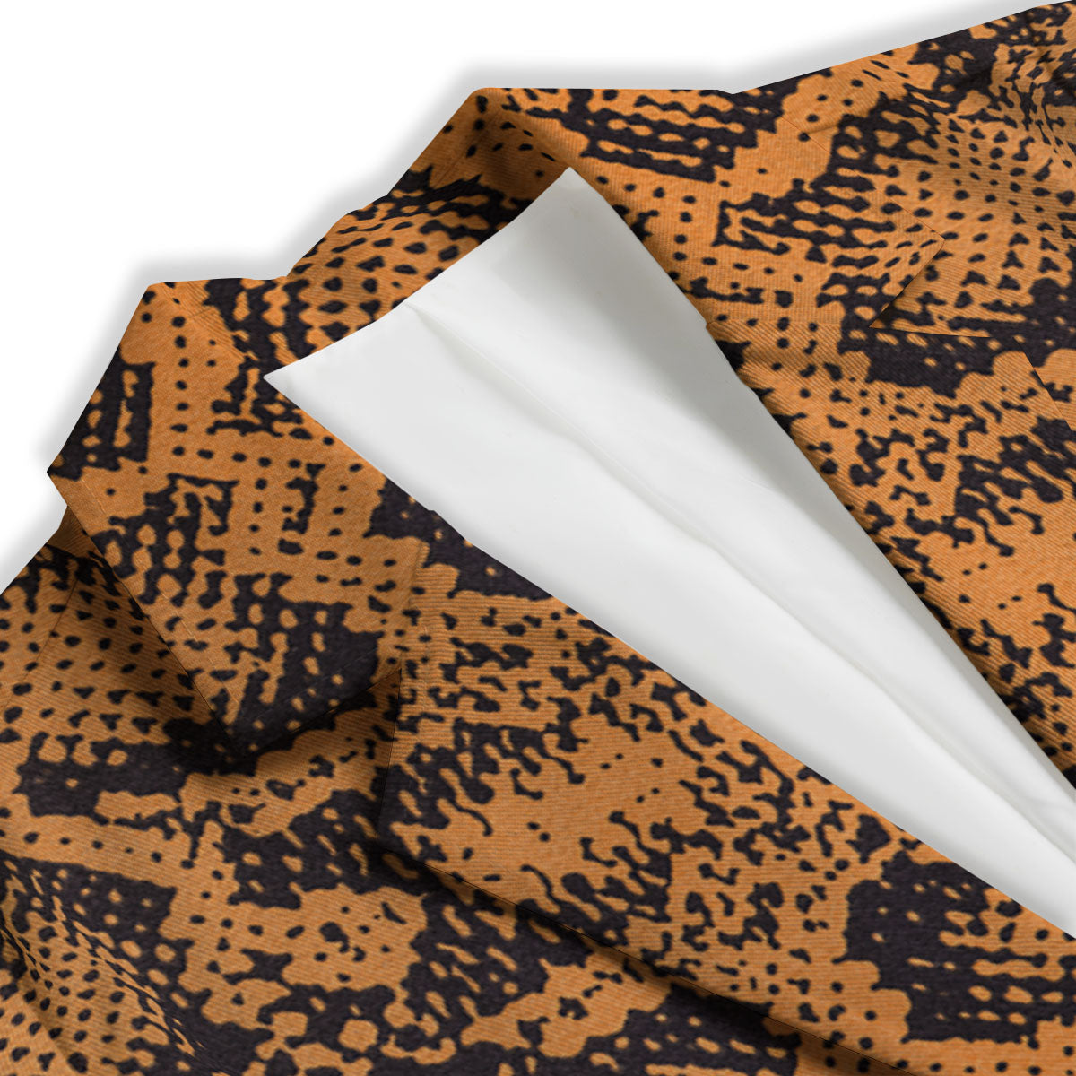 Snakeskin Orange Print Pattern Women's Blazer-grizzshop