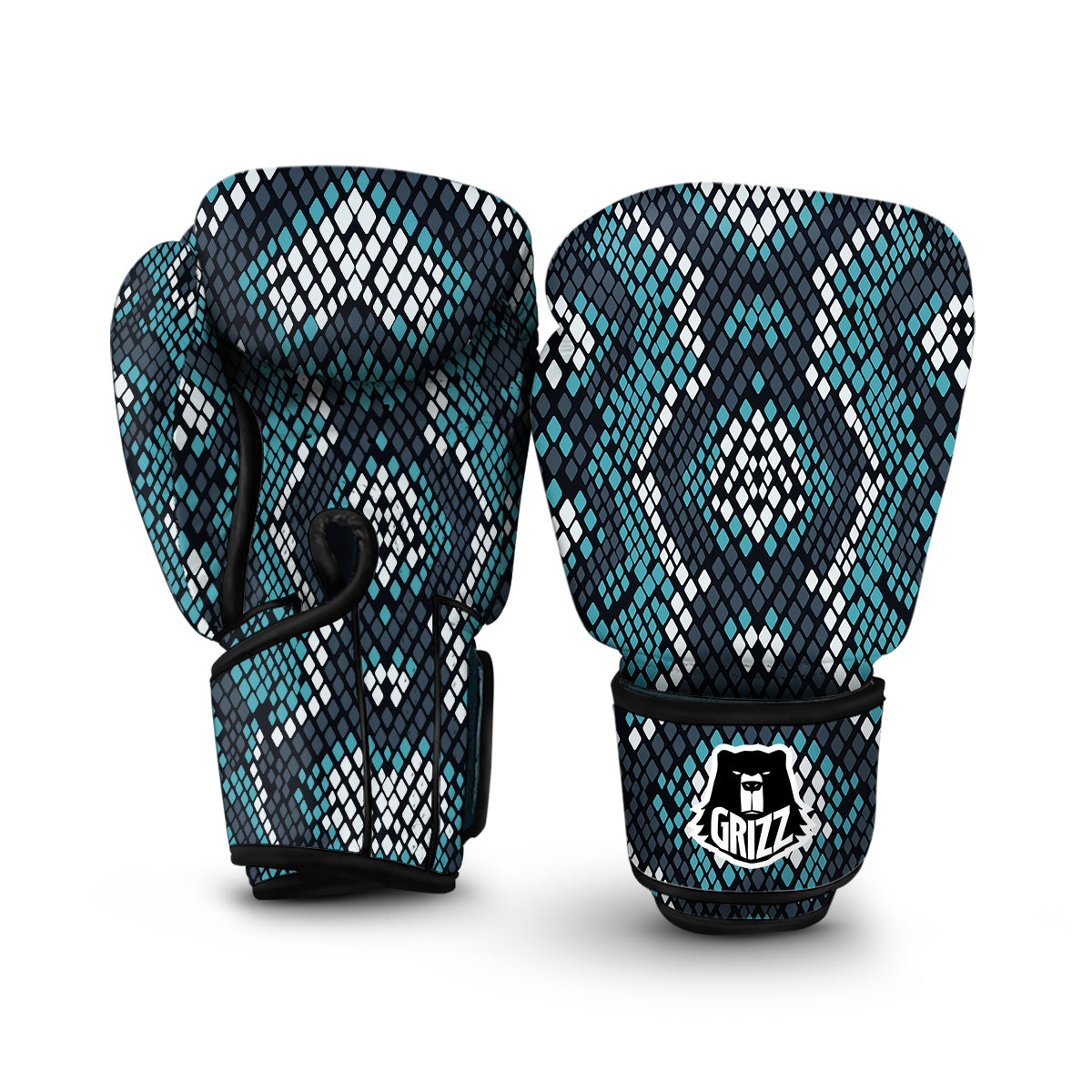 Snakeskin Pattern Print Boxing Gloves-grizzshop