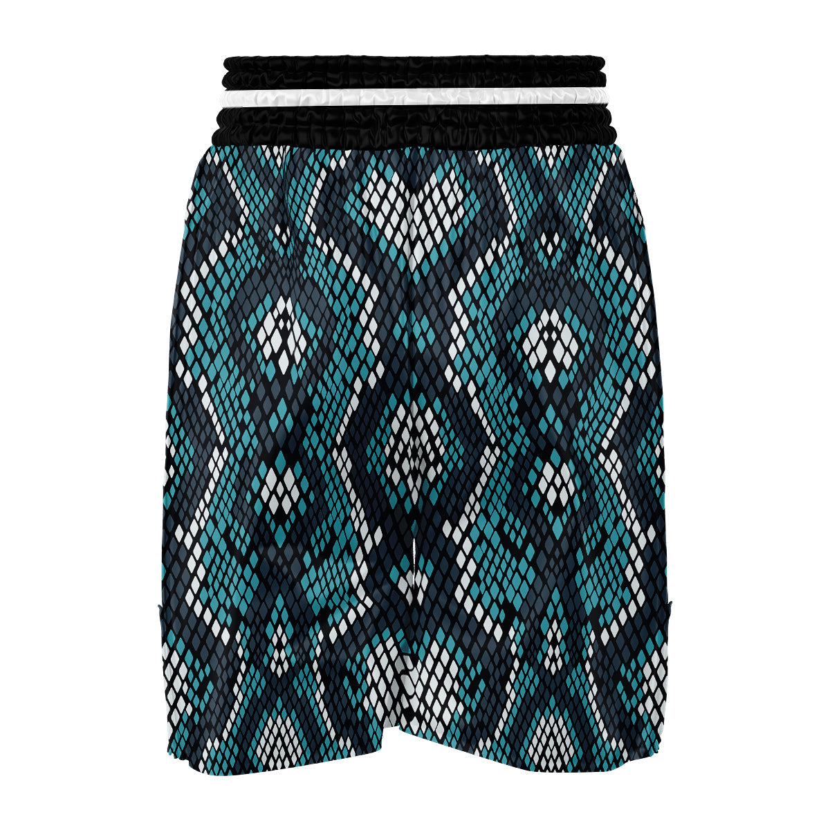 Snakeskin Pattern Print Boxing Shorts-grizzshop