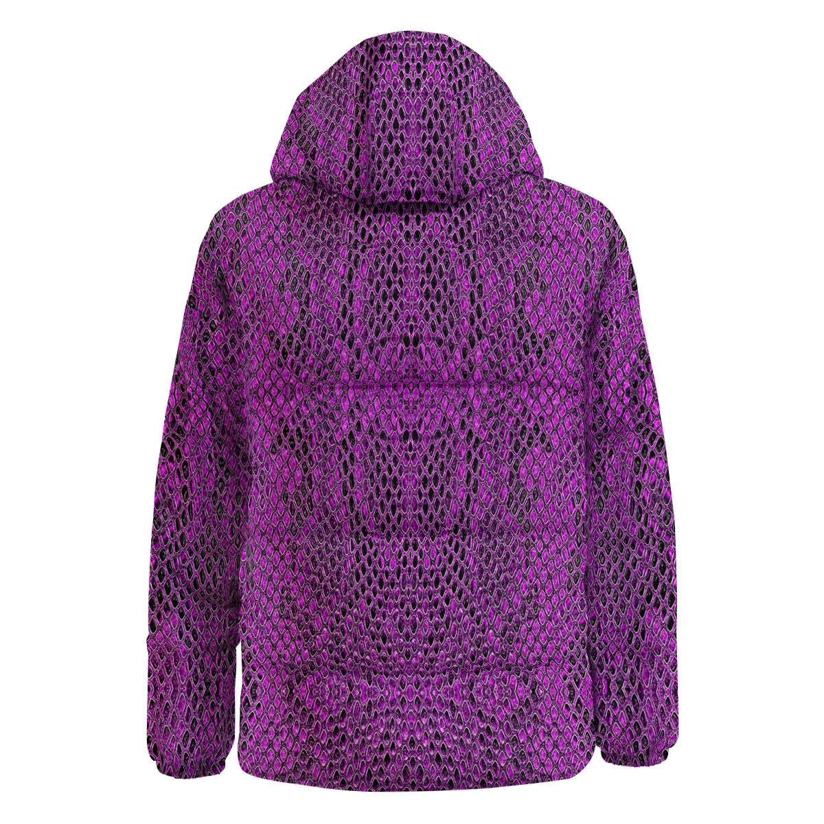 Snakeskin Purple Print Pattern Down Jacket-grizzshop