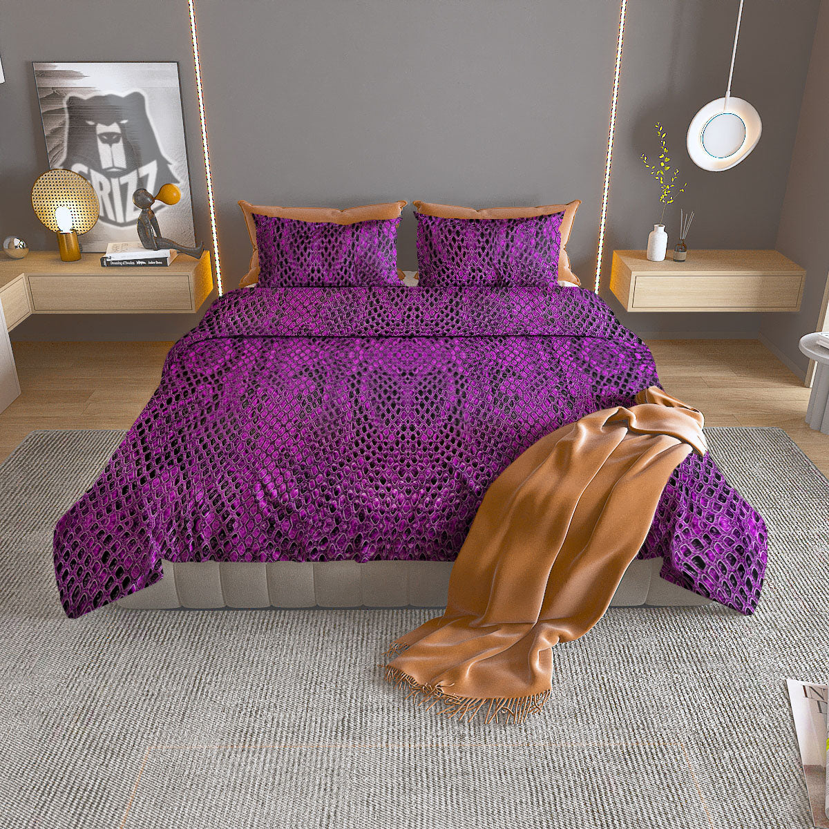 Sport Tennis Print Pattern Duvet Cover Bedding Set