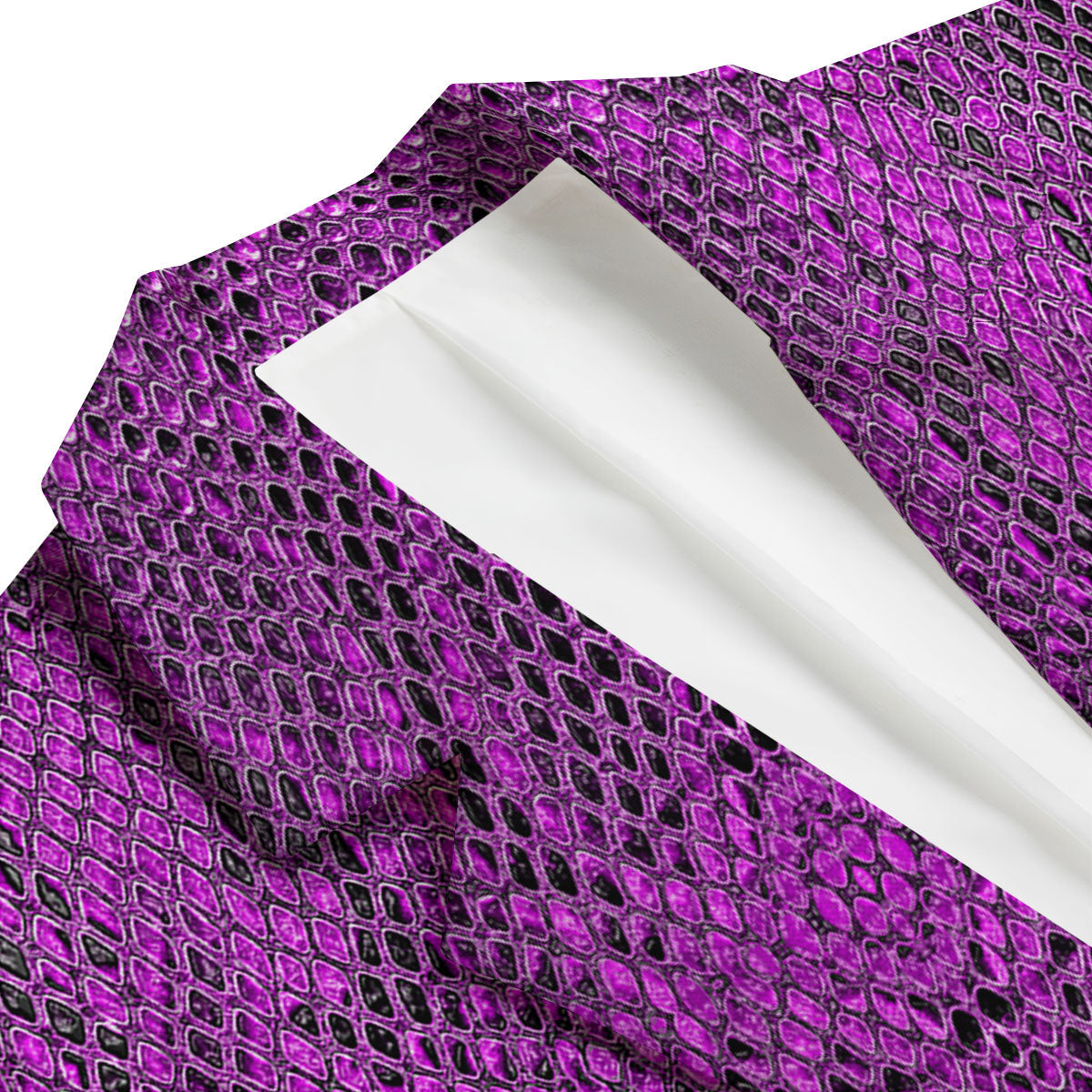 Snakeskin Purple Print Pattern Men's Blazer-grizzshop