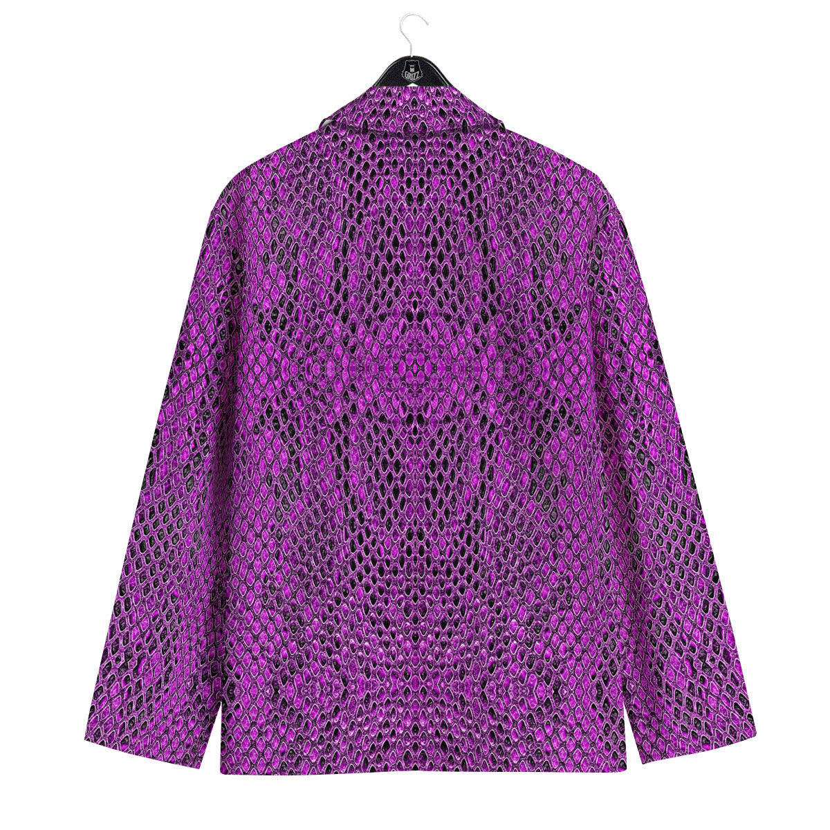 Snakeskin Purple Print Pattern Men's Sport Coat-grizzshop