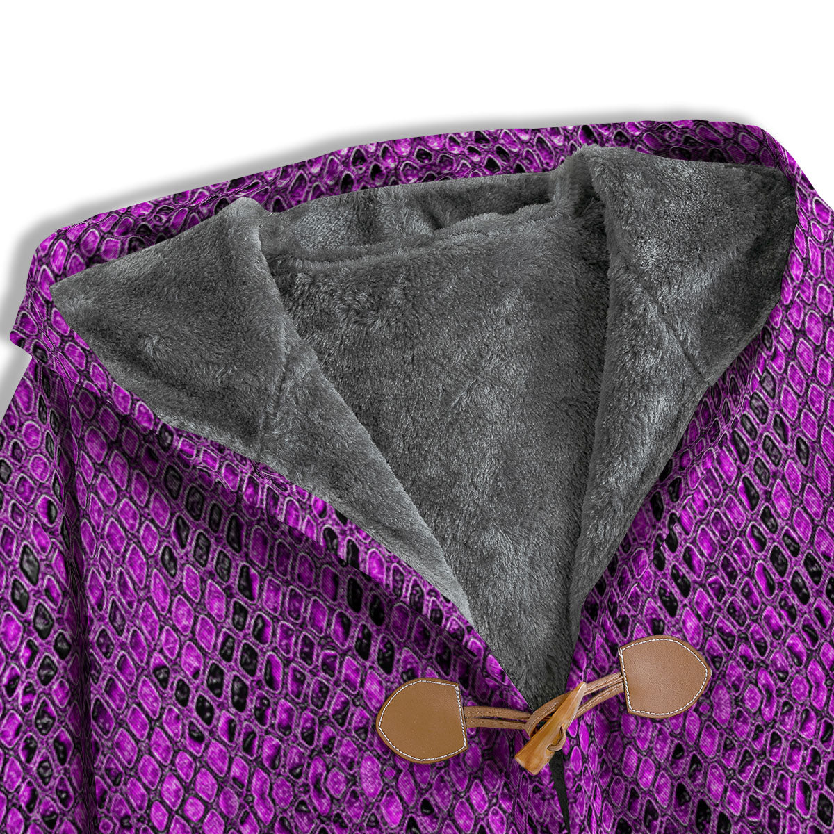 Snakeskin Purple Print Pattern Men's Windbreaker Jacket-grizzshop