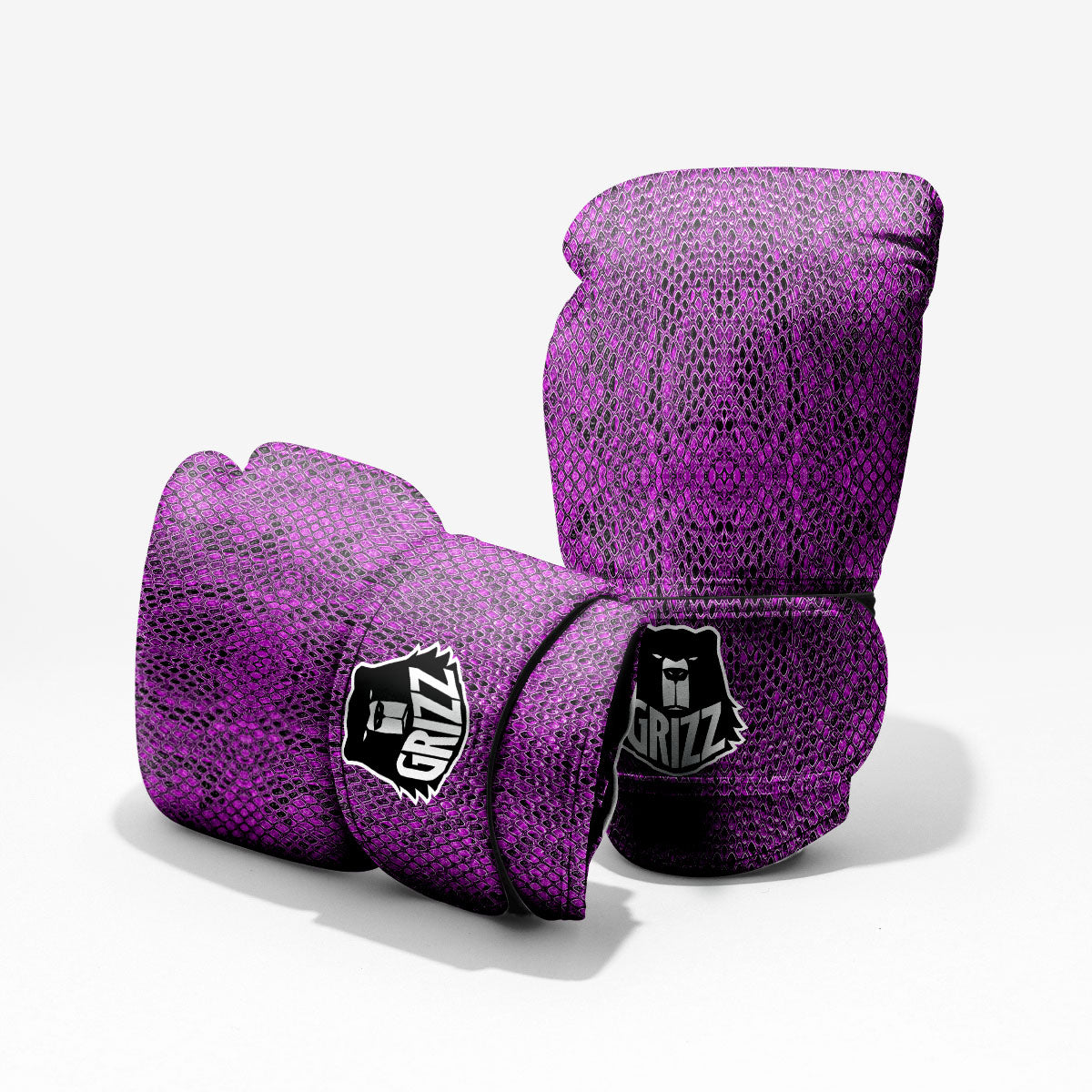 Snakeskin Purple Print Pattern Pro Boxing Glove