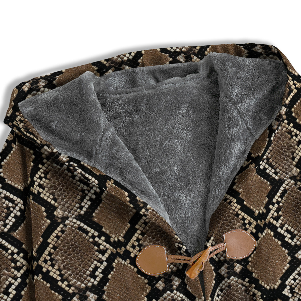 Snakeskin Python Brown Print Men's Windbreaker Jacket-grizzshop