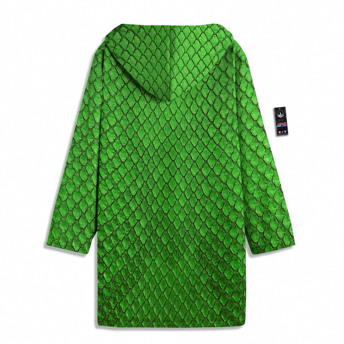 Snakeskin Python Green Print Men's Windbreaker Jacket-grizzshop