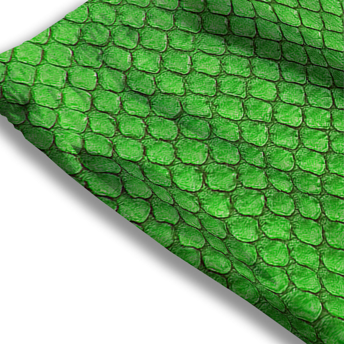 Snakeskin Python Green Print Mesh Shorts