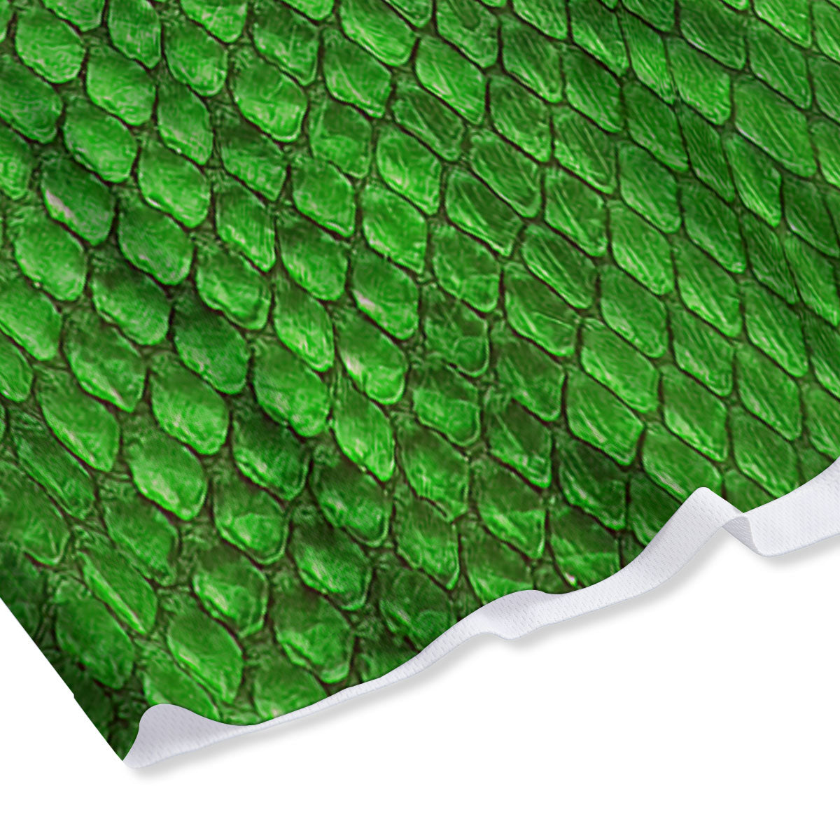 Snakeskin Python Green Print Mesh Shorts