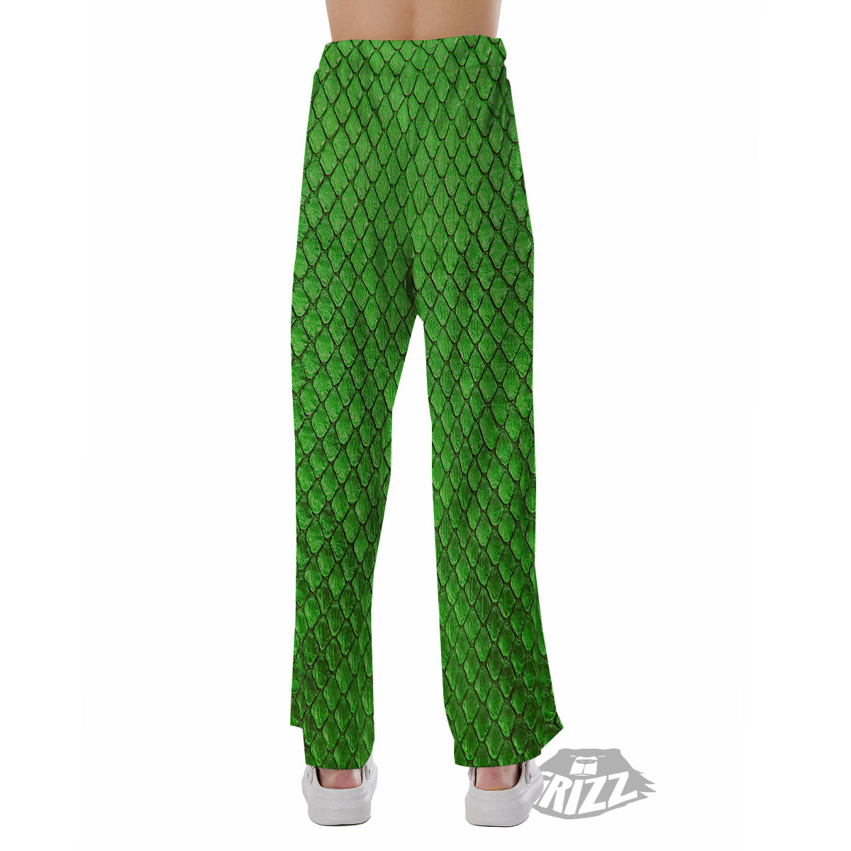 Snakeskin Python Green Print Pajama Pants-grizzshop