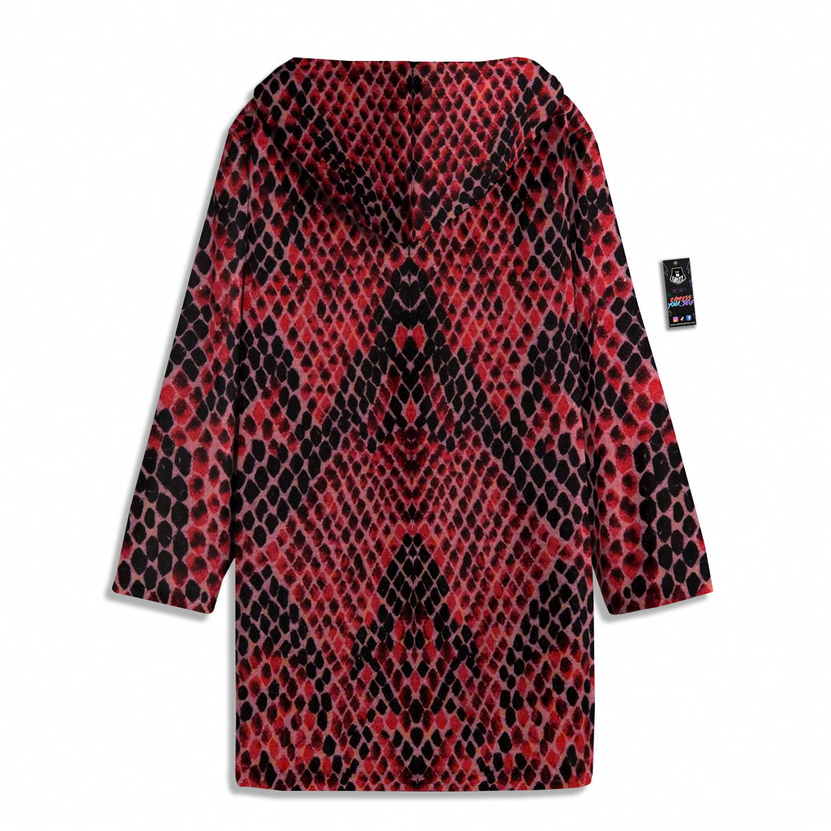 Snakeskin Python Red Print Men's Windbreaker Jacket-grizzshop