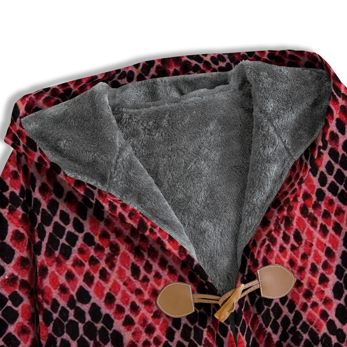 Snakeskin Python Red Print Men's Windbreaker Jacket-grizzshop