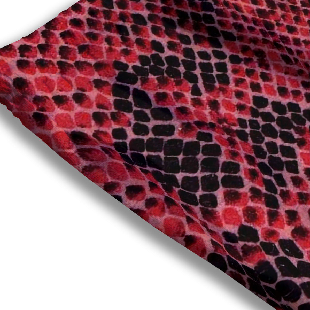 Snakeskin Python Red Print Mesh Shorts