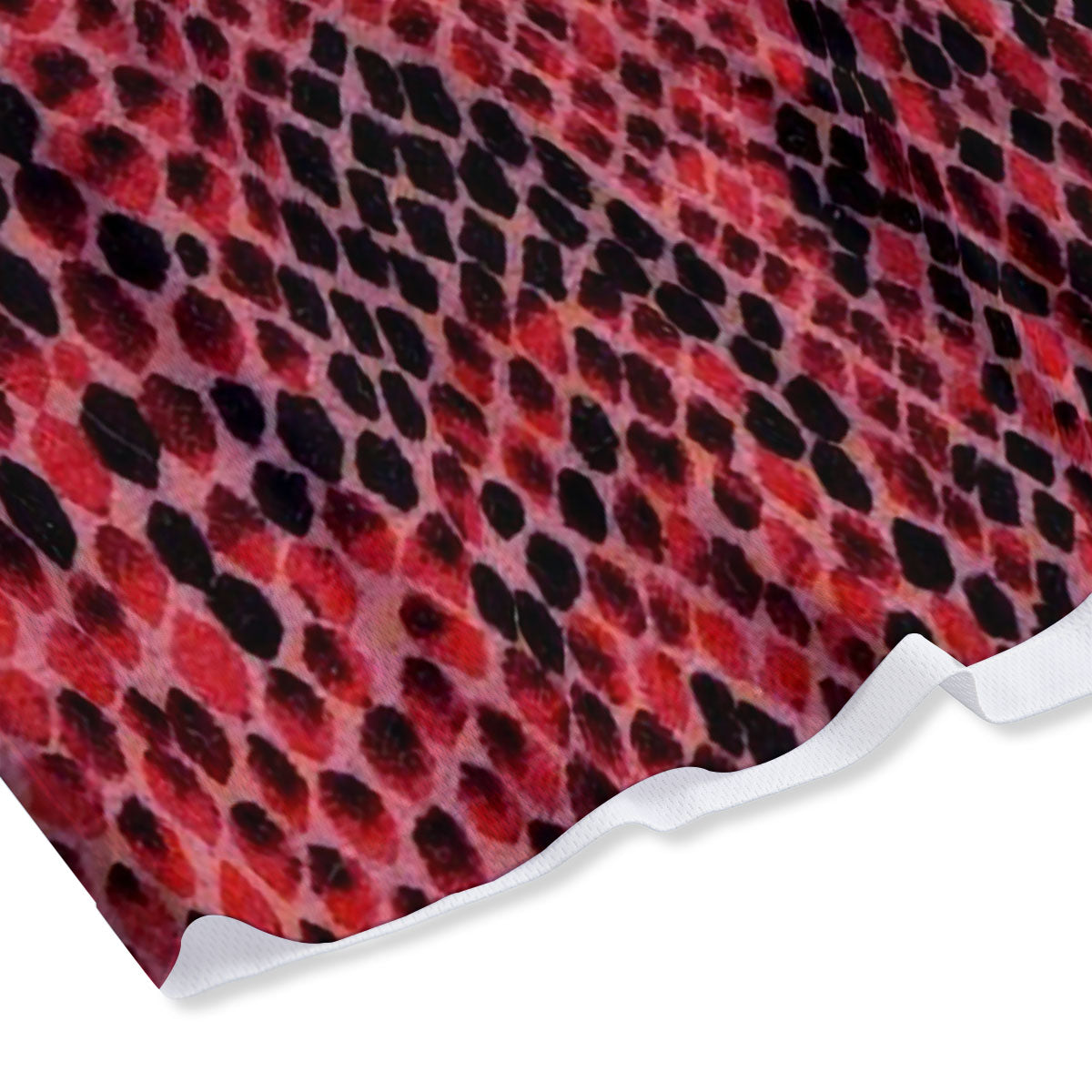Snakeskin Python Red Print Mesh Shorts