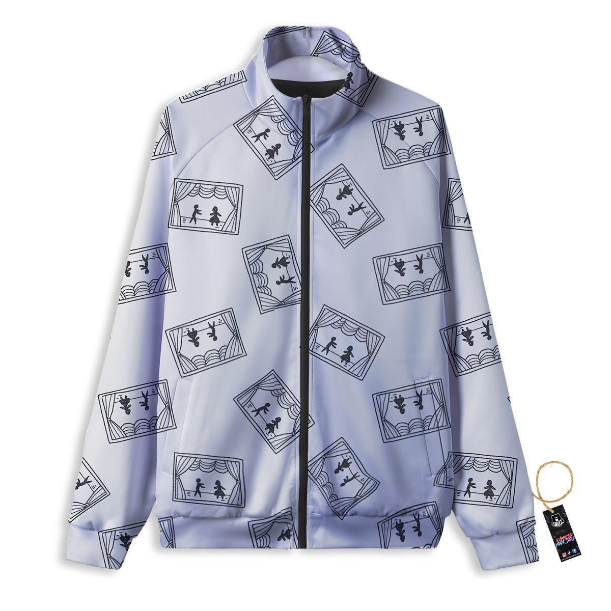 Snakeskin Python Red Print Track Jacket-grizzshop