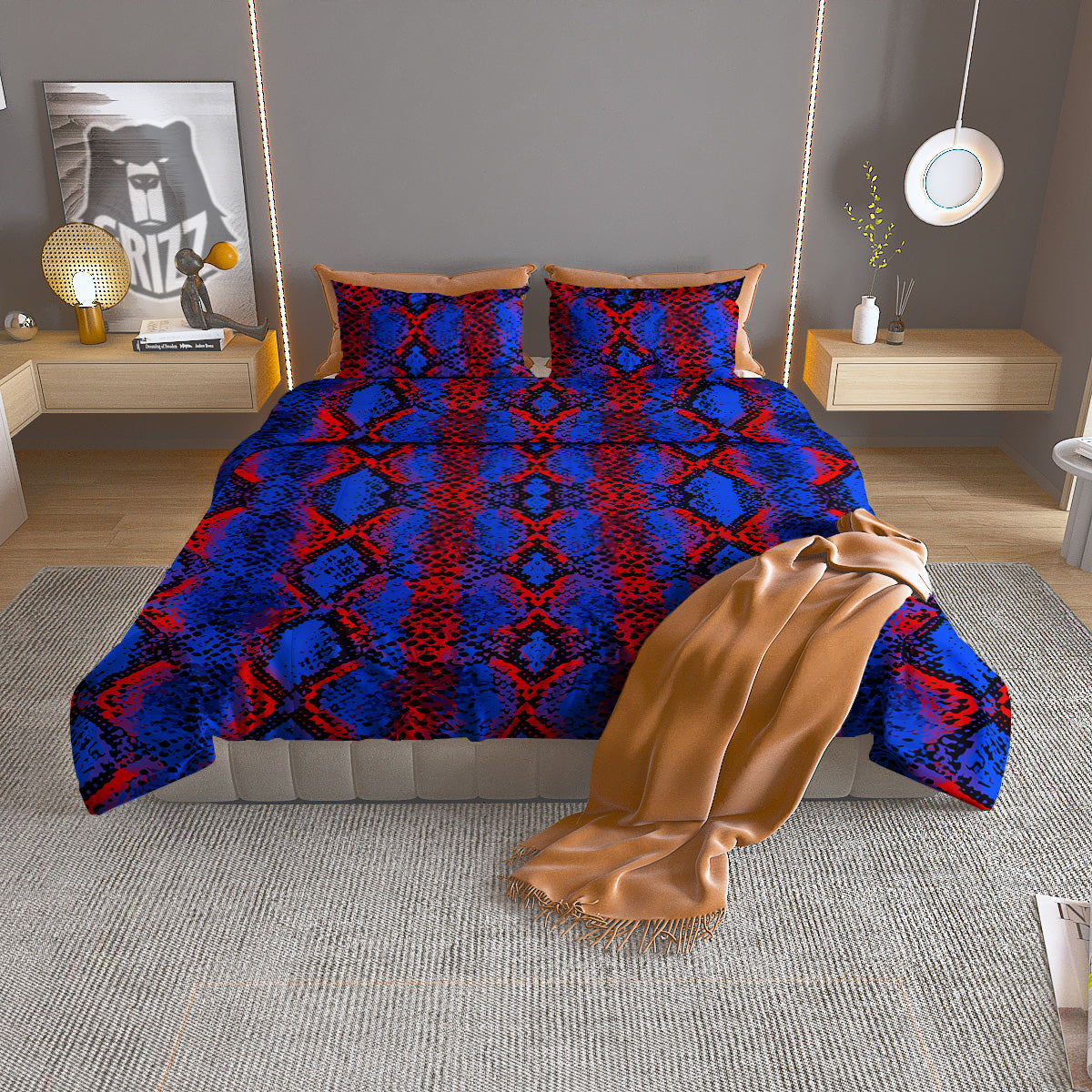 Shamrock Green Plaid Print Pattern Duvet Cover Bedding Set