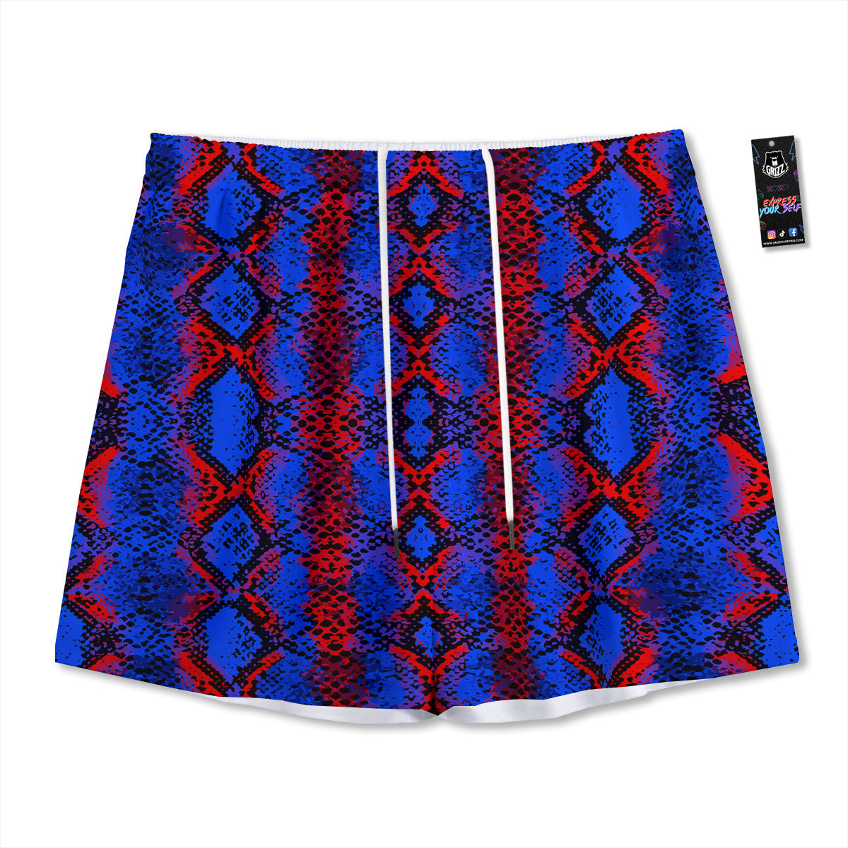 Shamrock Green Plaid Print Pattern Mesh Shorts