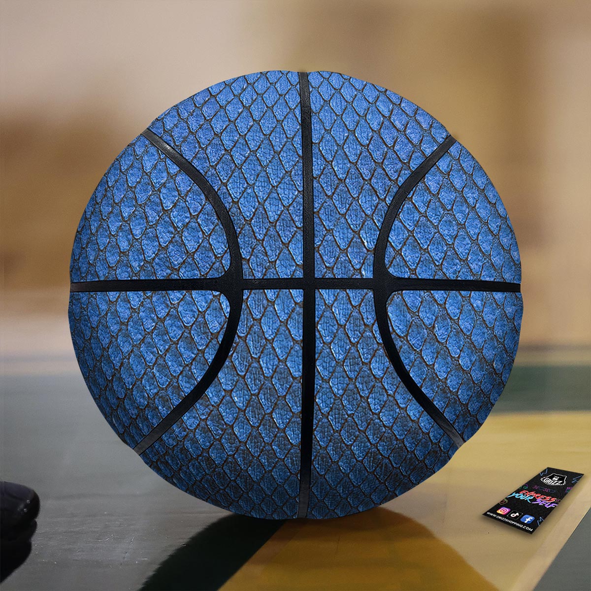 Snakeskin Steel Blue Print Basketball