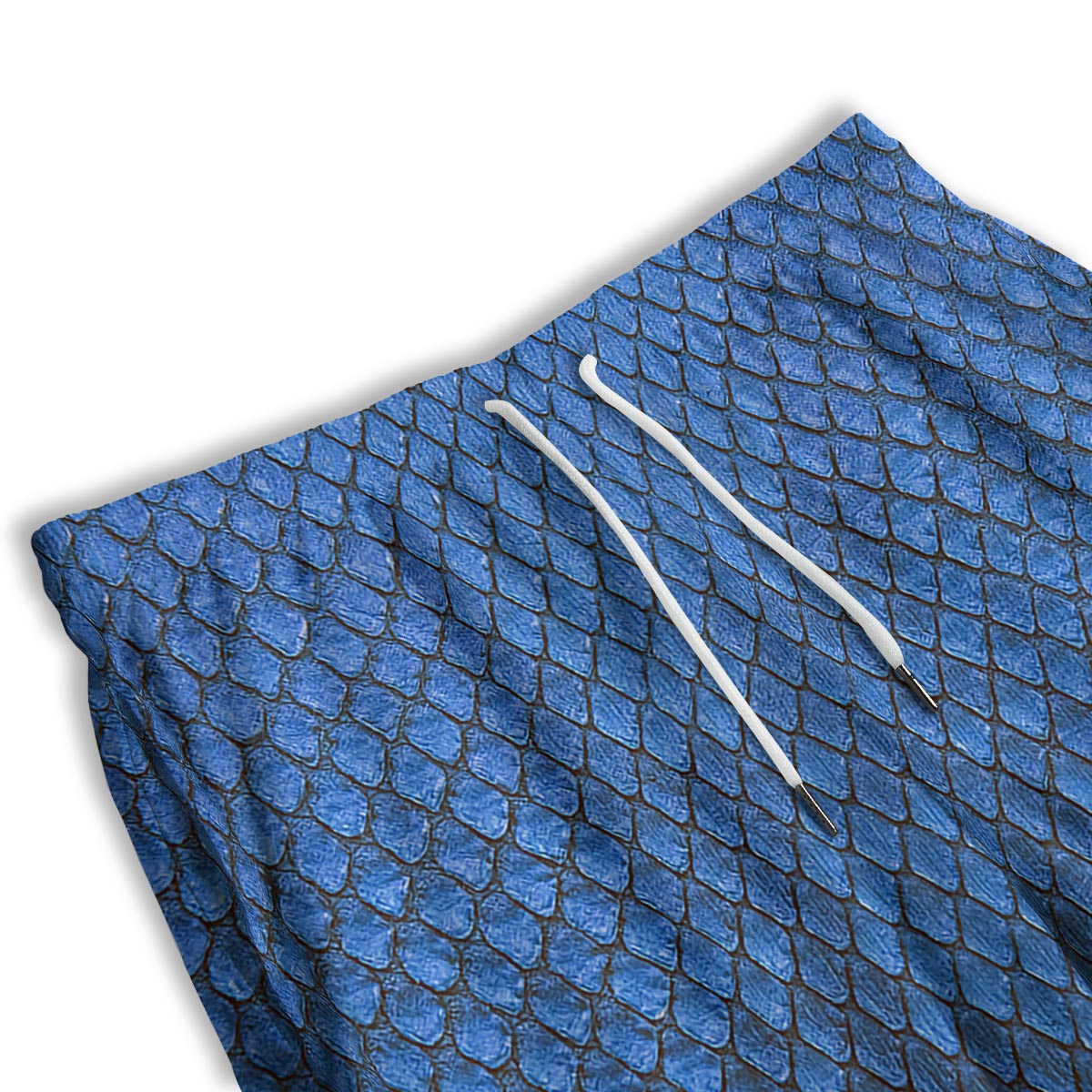 Snakeskin Steel Blue Print Men's Athletic Shorts