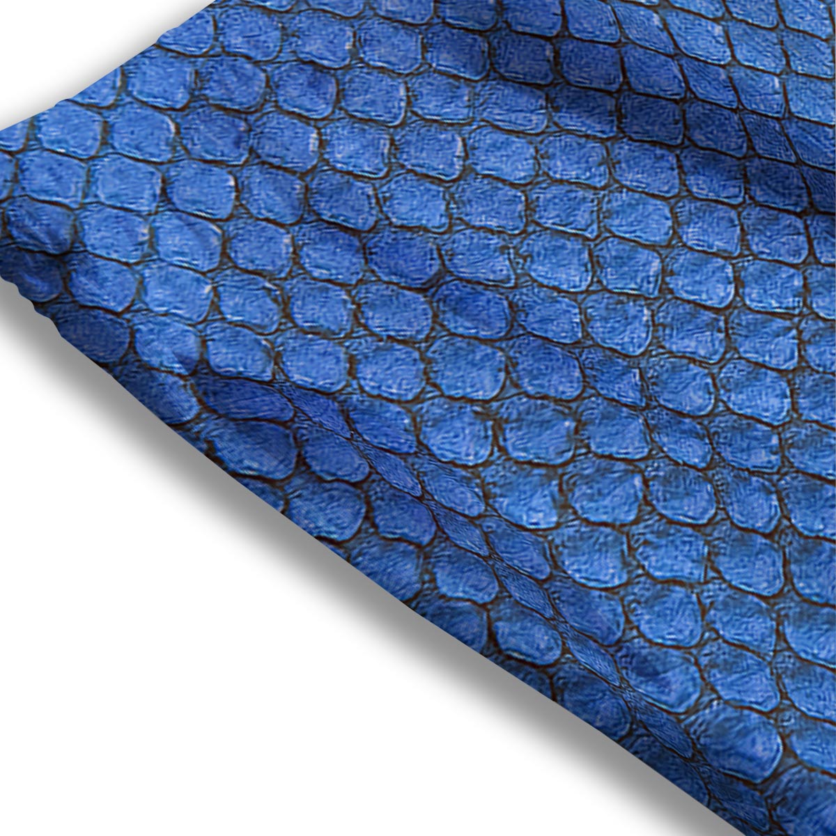 Snakeskin Steel Blue Print Mesh Shorts